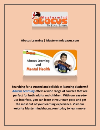 Abacus Learning | Mastermindabacus.com