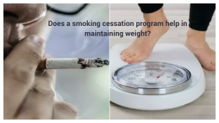 Does a smoking cessation program help in maintaining weight_