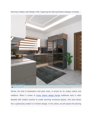 Reviving Tradition with Modern Flair: Exploring the Alluring Kitchen Designs of