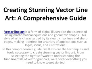 Creating Stunning Vector Line Art: A Comprehensive Guide