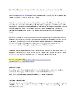Patient Temperature Management Market