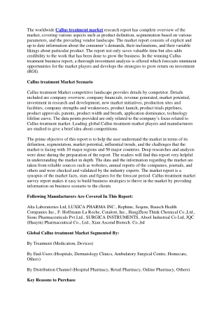 Callus treatment Market
