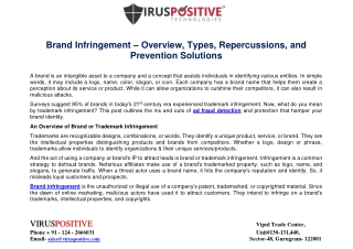 Brand Infringement – Overview, Types, Repercussions, and Prevention Solutions