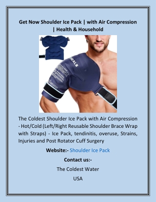 Get Now Shoulder Ice Pack  with Air Compression  Health & Household