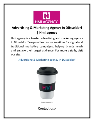 Advertising & Marketing Agency In Düsseldorf | Hmi.agency