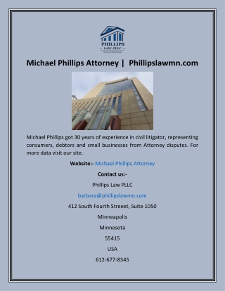 Michael Phillips Attorney   Phillipslawmn