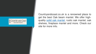 Solid Oak Mantel Countryandcoast.co.uk