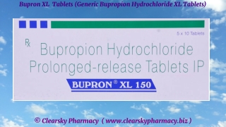Bupron XL  Tablets (Generic  Bupropion Hydrochloride XL Tablets)