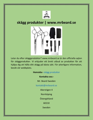 skägg produkter  www.mrbeard.se