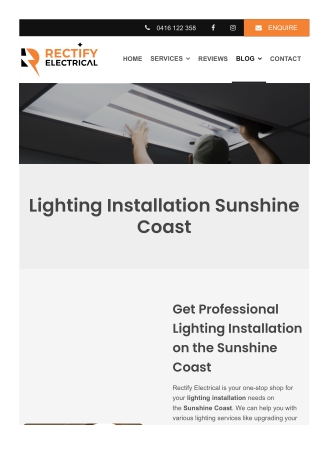 Lighting Installation Sunshine Coast