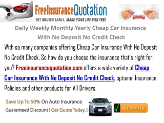 Daily Weekly Monthly Yearly Cheap Car Insurance