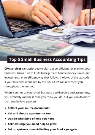 Top 5 Small Business Accounting Tips