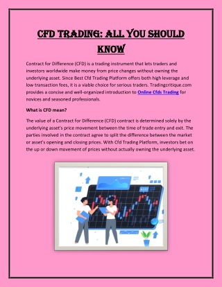 CFD Trading All You Should Know