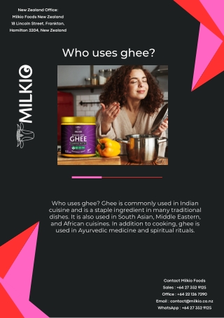 who uses ghee