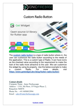 Custom Radio Button