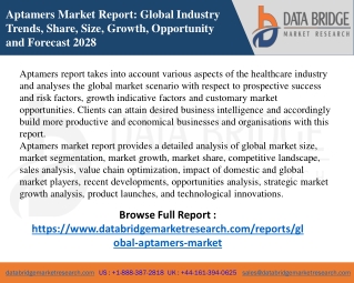 Aptamers Business growth, Industry Trends and Forecast