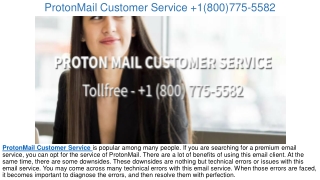 ProtonMail Customer Support  1800 568-6975
