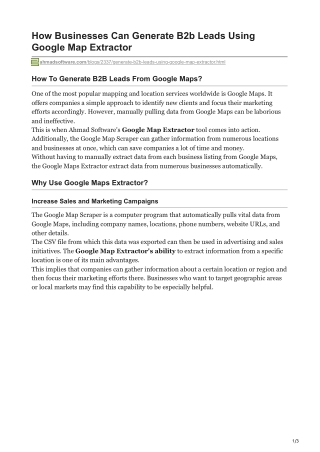 1How Businesses Can Generate B2b Leads Using Google Map Extractor