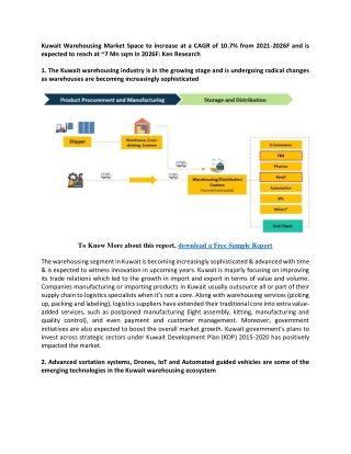 Kuwait Warehousing Market - Ken Research