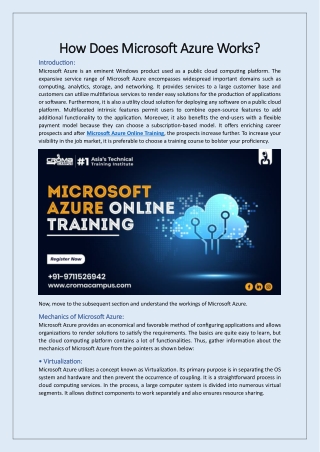 How Does Microsoft Azure Works
