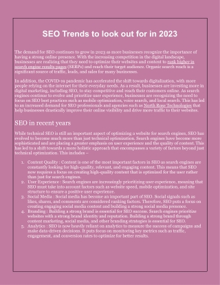 SEO Trends to look out for in 2023