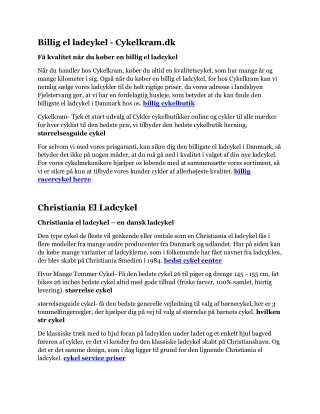 størrelse på cykel