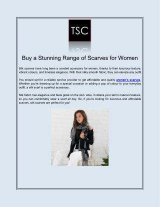 Buy a Stunning Range of Scarves for Women