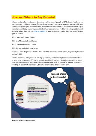 Enhertu 100 mg injection Price in India | 9310090915