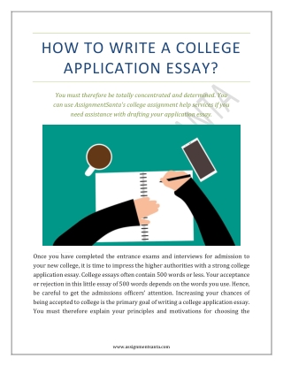 HOW TO WRITE A COLLEGE APPLICATION ESSAY?