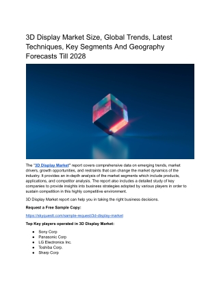 3D Display Market
