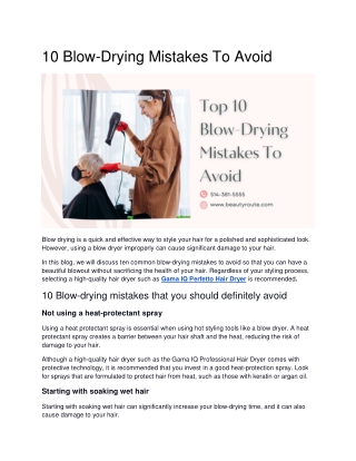 10 Blow-Drying Mistakes To Avoid