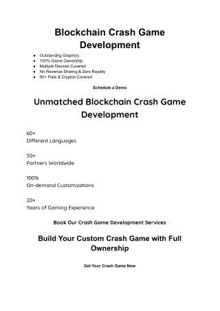 Blockchain Crash Game Development