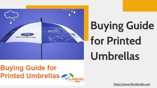 Buying Guide for Printed Umbrellas