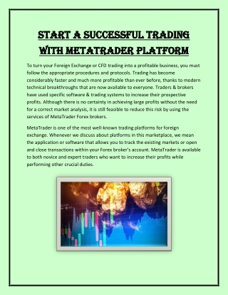 Start A Successful Trading with Metatrader Platform