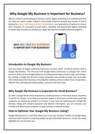 Why Google My Business is Important for Business?