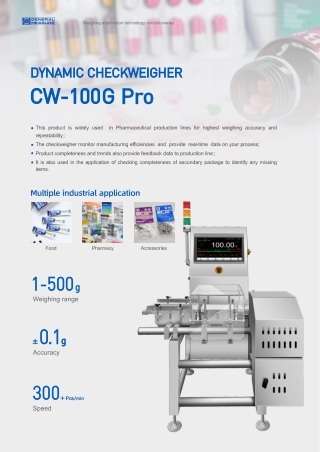 Dynamic Checkweigher CW-100G Pro