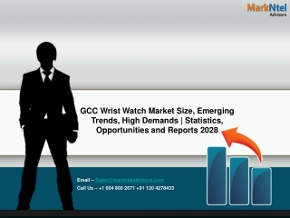GCC Wrist Watch Market Size, Emerging Trends, High Demands | Statistics