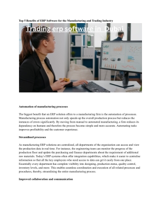 Trading erp software in  Dubai