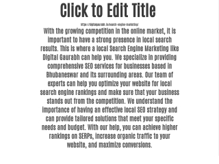 THE IMPORTANCE OF SEARCH ENGINE MARKETING AND HOW DIGITAL GAURABH CAN HELP YOU