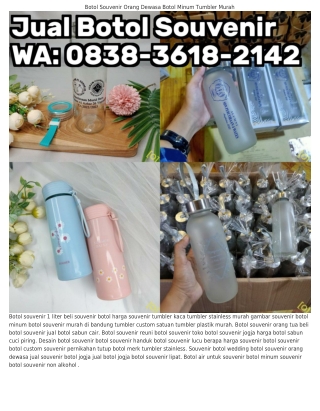 Ö838•3ᏮI8•2IԿ2 (WA) Botol Minum Jogja Souvenir Botol Kaktus