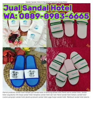 O88ᑫ.8ᑫ8౩.6665 (WA) Sandal Hotel Malang Pabrik Sandal Hotel Di Jakarta