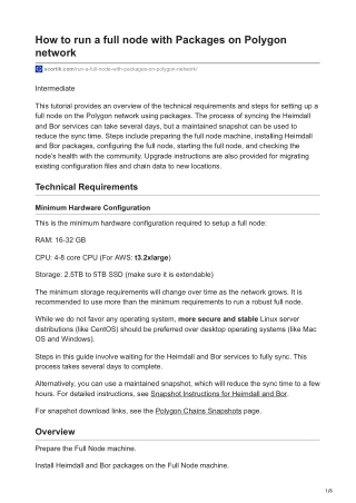 scortik.com-How to run a full node with Packages on Polygon network