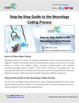 Step-by-Step Guide to the Neurology Coding Process