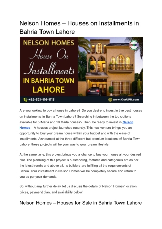 Nelson Homes