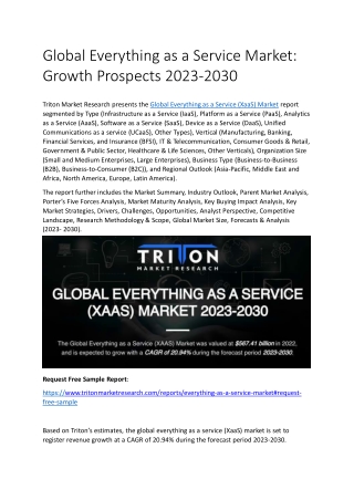 Global Everything as a Service Market: Growth Prospects 2023-2030