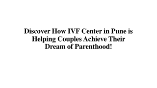 Top IVF Center in Pune with High Success Rates