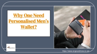 Why One Need Personalised Men’s Wallet