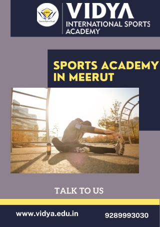 Start your exciting journey with this Sports Academy