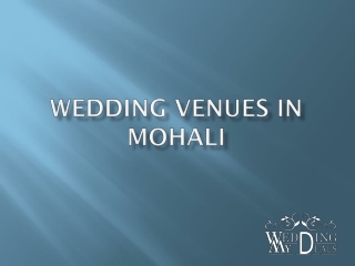 Wedding Venues in Mohali