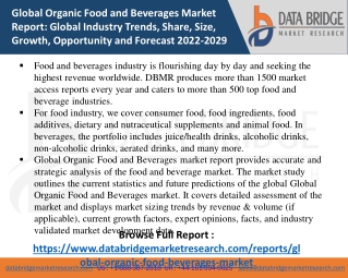 Organic Food and Beverages - FOOD & BEVERAGES